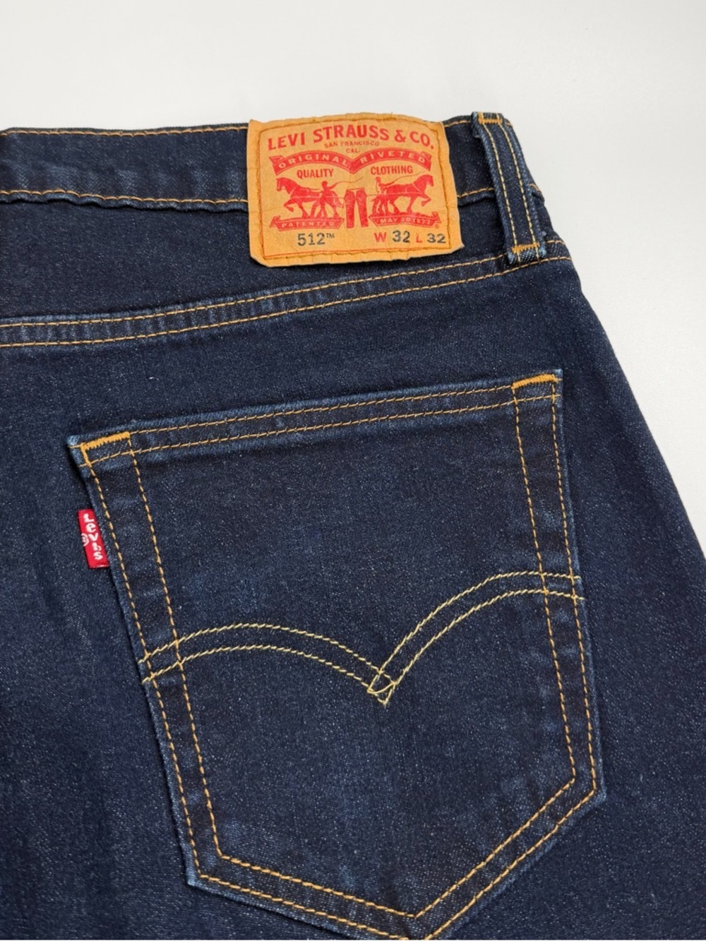 Levi’s 512 Slim Fit Jeans Men’s W32 L32 Blue Denim - Picture 7 of 13